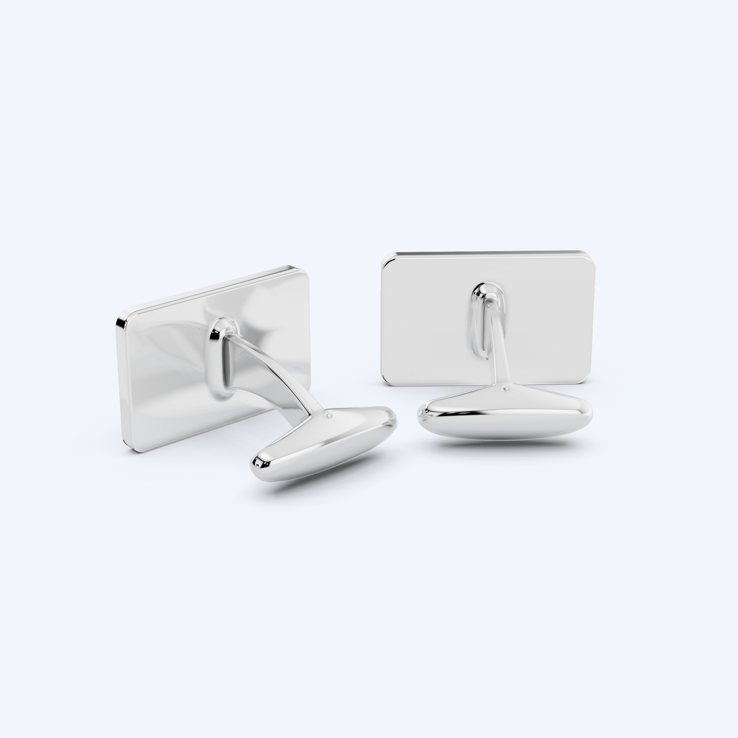 Rectangle Road Bicycle Cufflinks 925 Silver