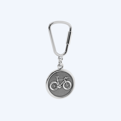 Road Bicycle Disc keyring   925 Silver