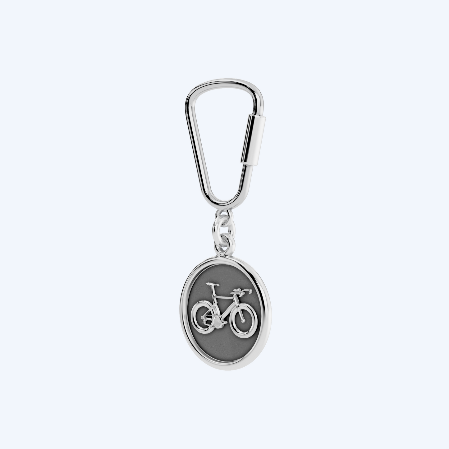 Road Bicycle Disc keyring   925 Silver