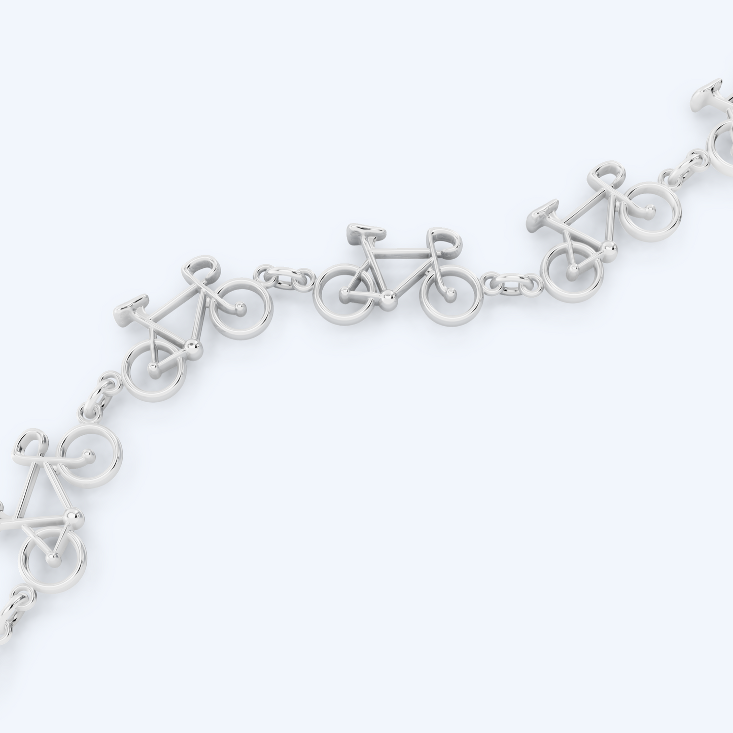 Road Bicycle Bracelet 925 Silver