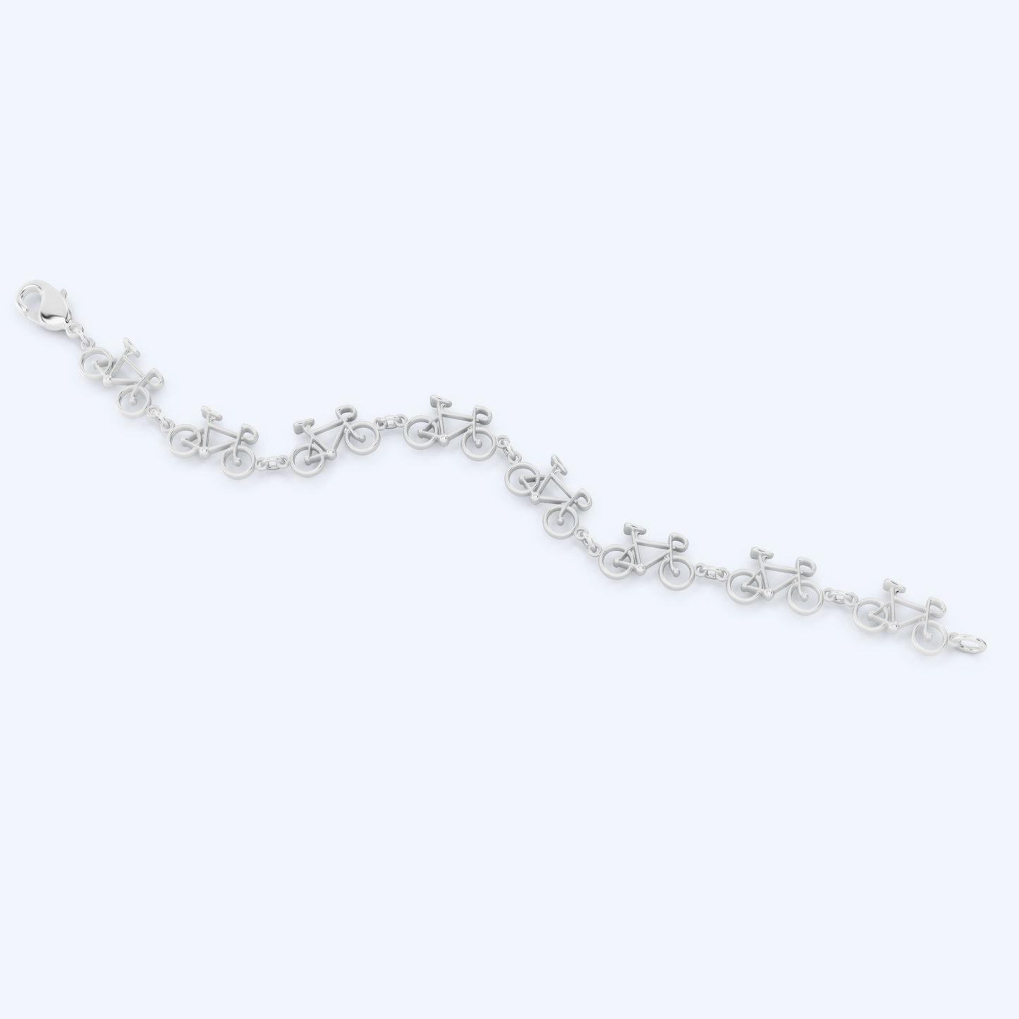 Road Bicycle Bracelet 925 Silver