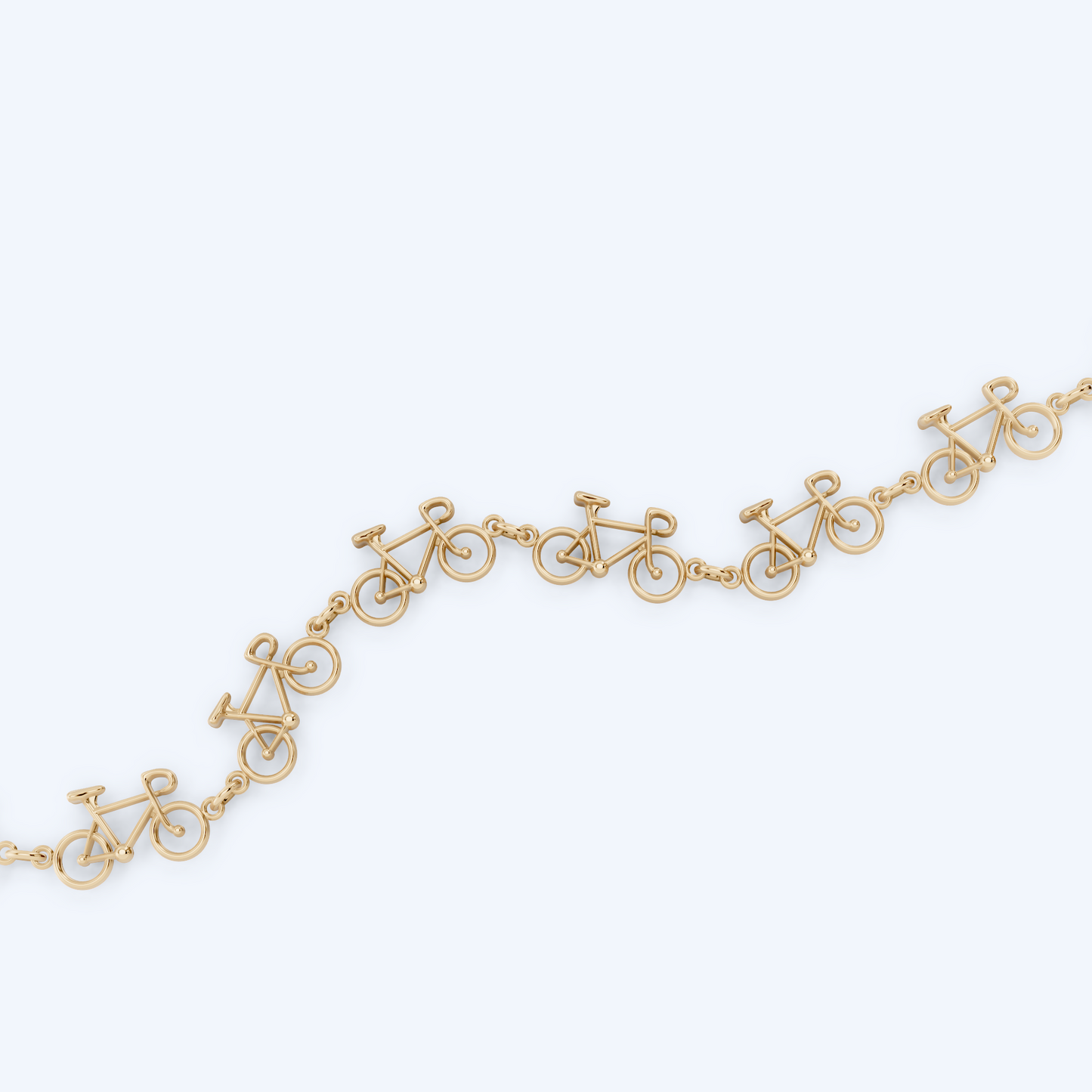 Road Bicycle Bracelet 375 Yellow Gold
