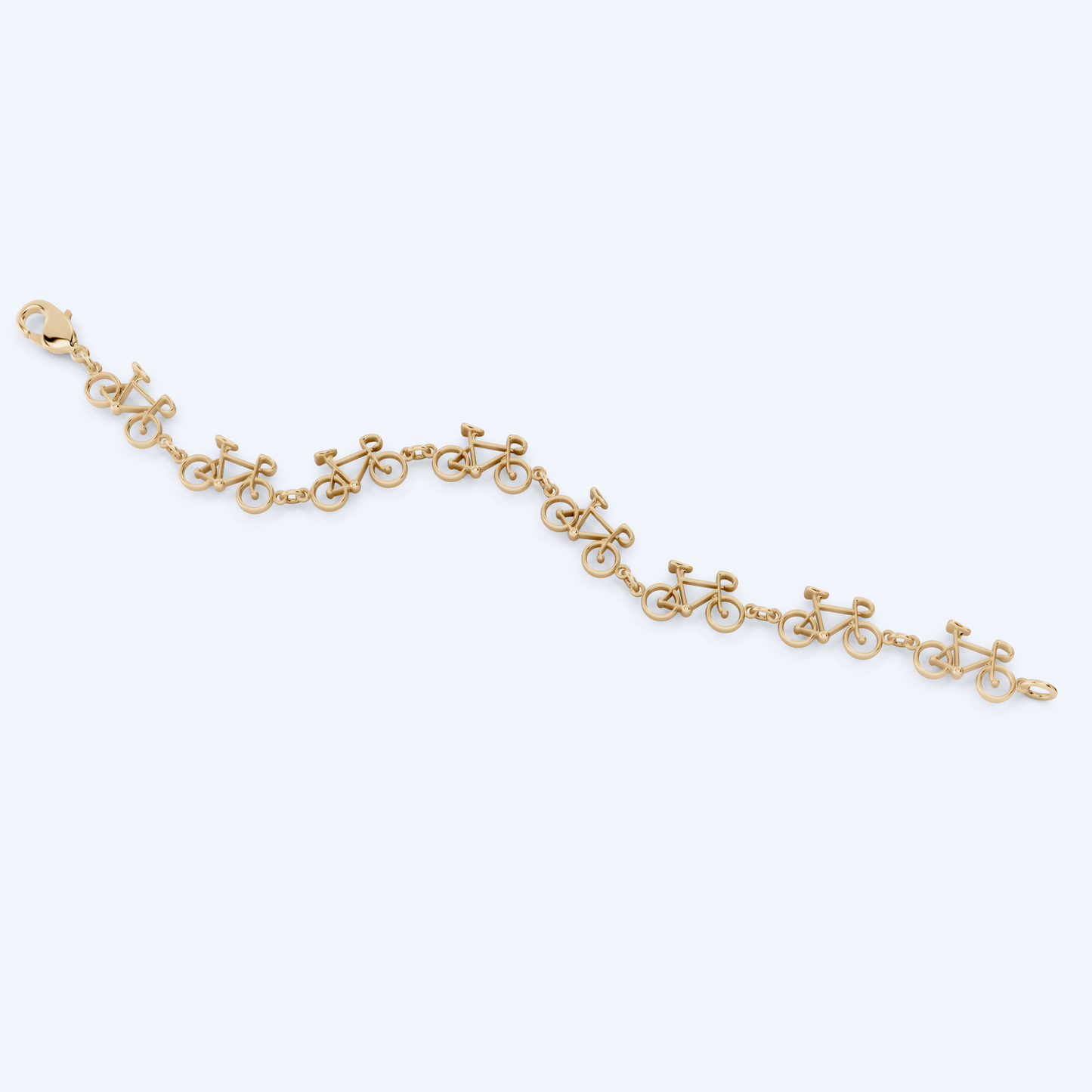 Road Bicycle Bracelet 375 Yellow Gold