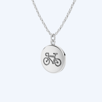 Road Bike Simple Disc Pendant 925 Silver