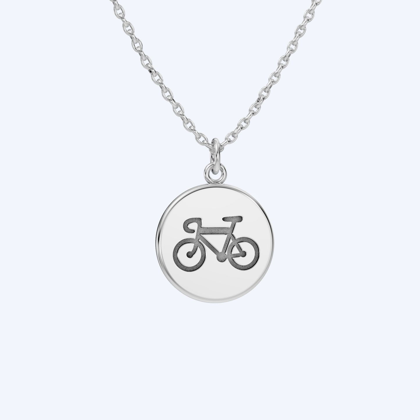 Road Bike Simple Disc Pendant 925 Silver