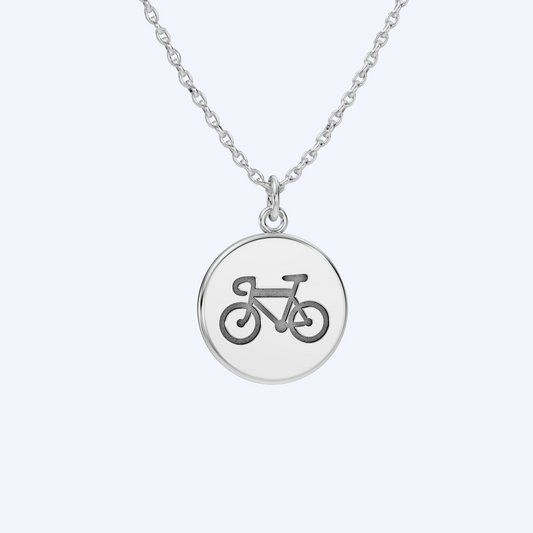 Road Bike Simple Disc Pendant 925 Silver