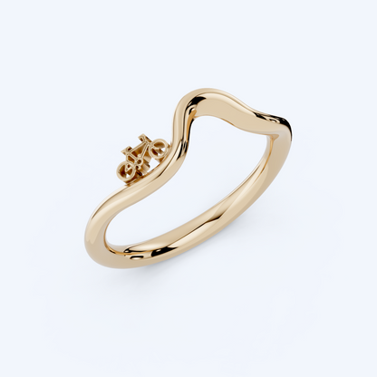 Warning Cyclist Ring 375 Yellow Gold