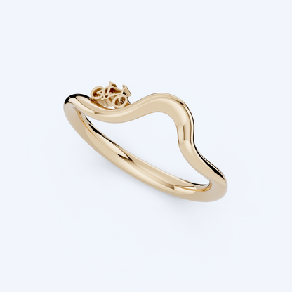 Warning Cyclist Ring 375 Yellow Gold