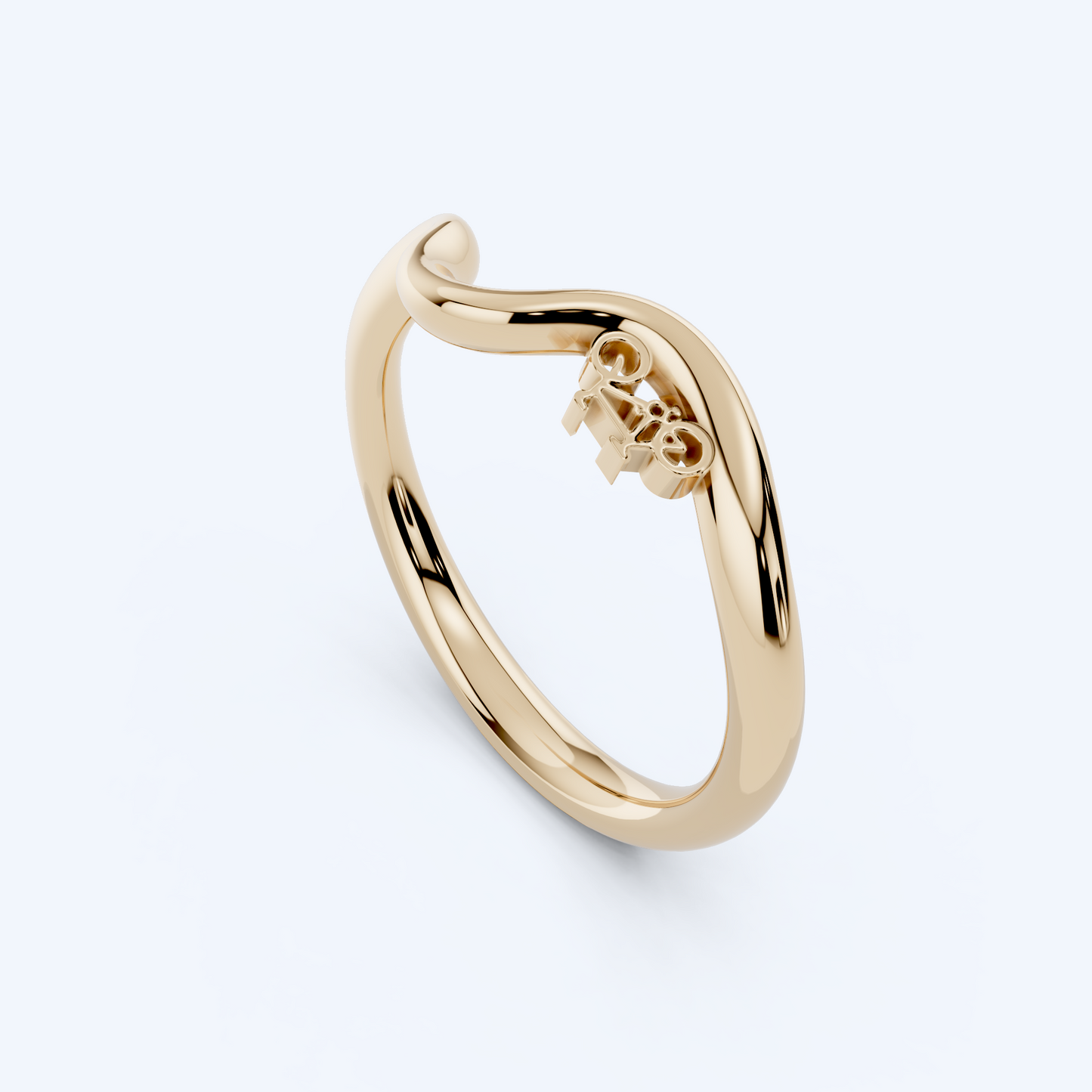 Warning Cyclist Ring 375 Yellow Gold