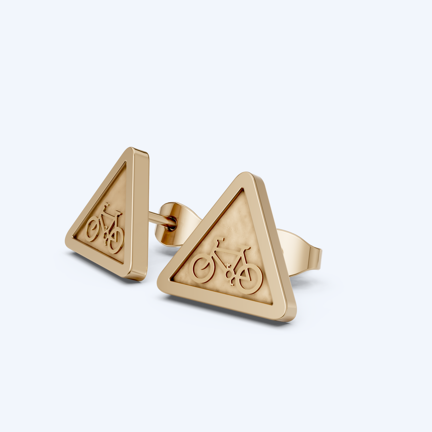 Cyclist Warning Studs 375 Yellow Gold