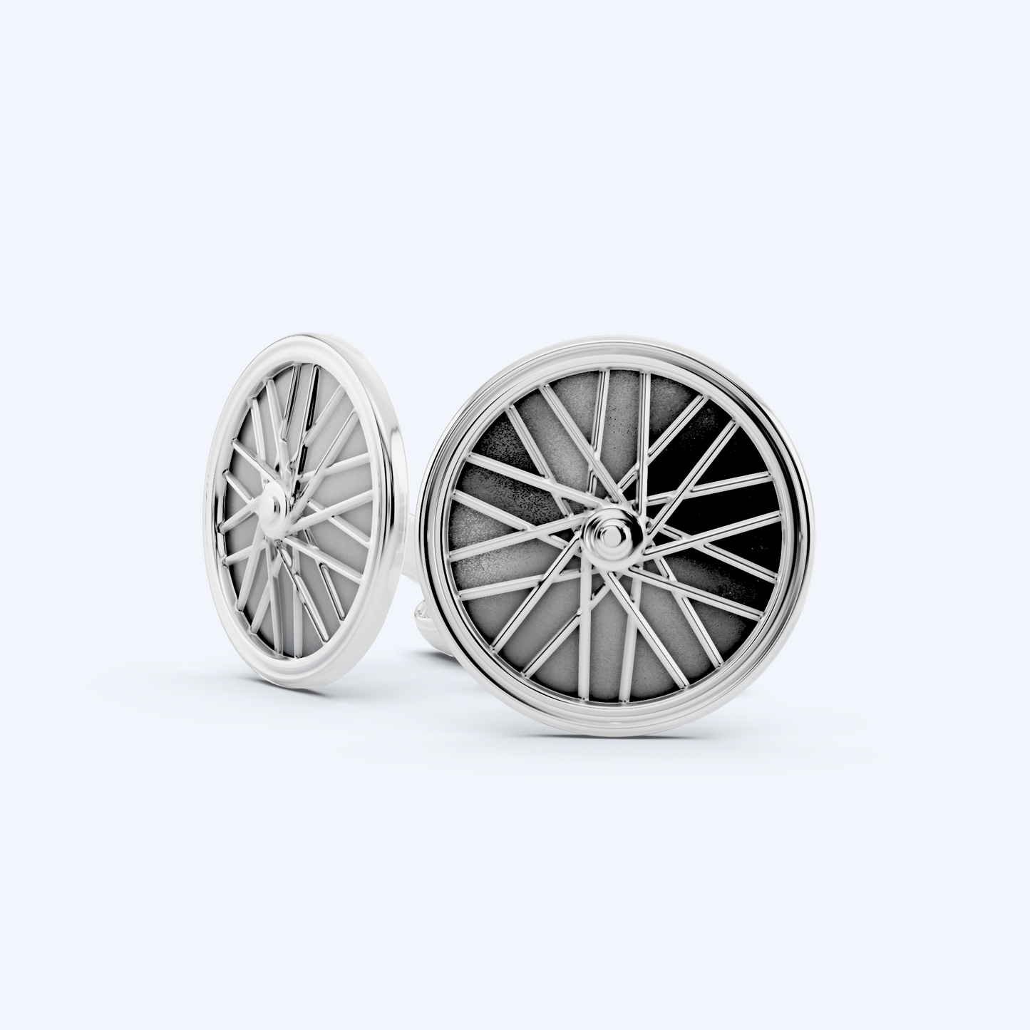 Wheel Cufflinks 925 Silver