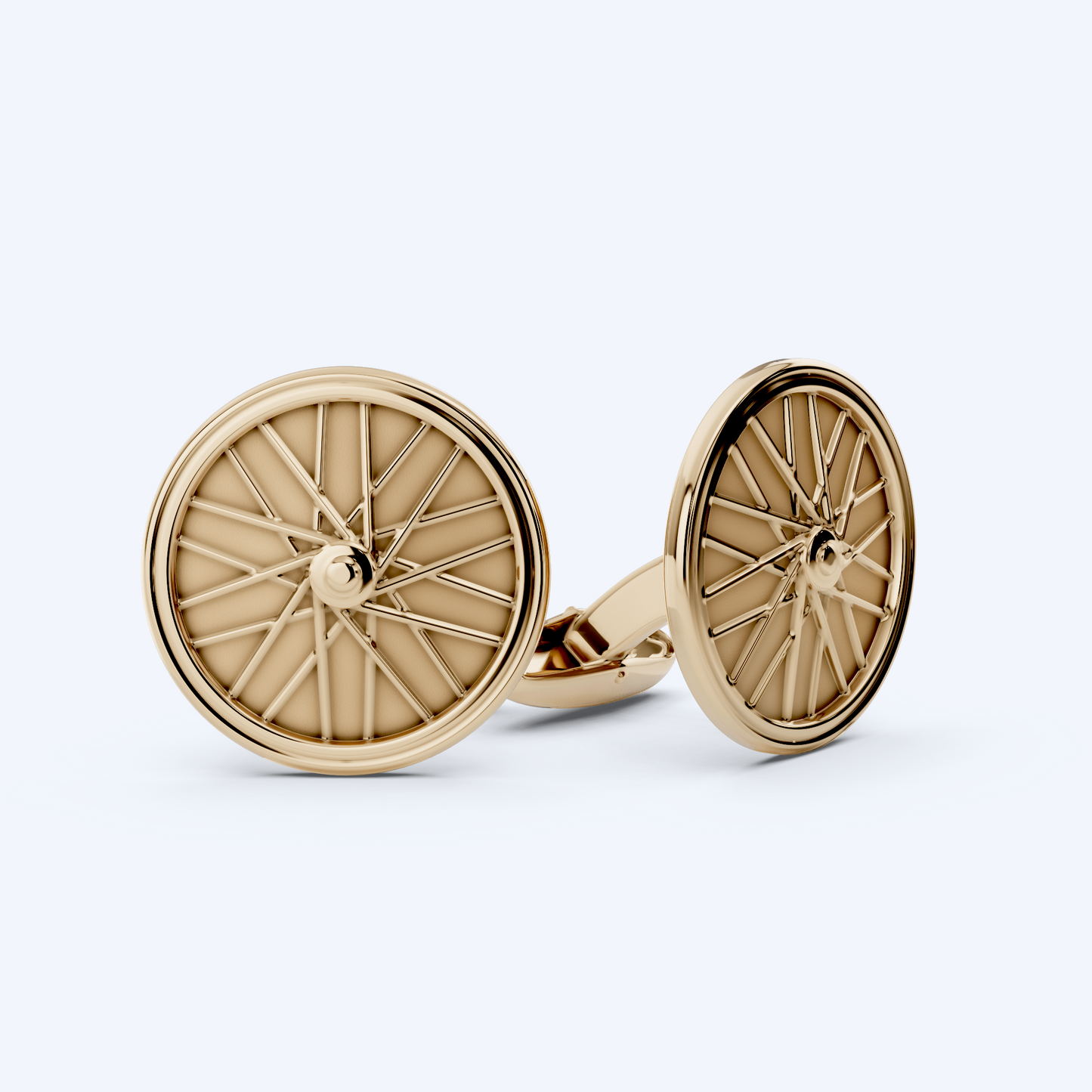 Wheel Cufflinks 375 Yellow Gold