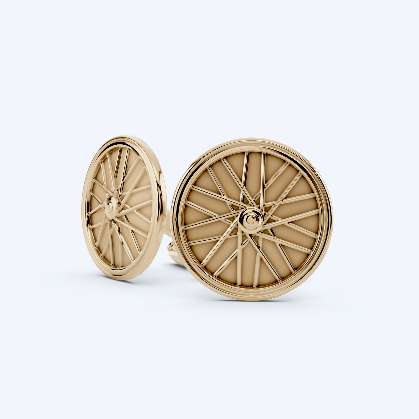 Wheel Cufflinks 375 Yellow Gold