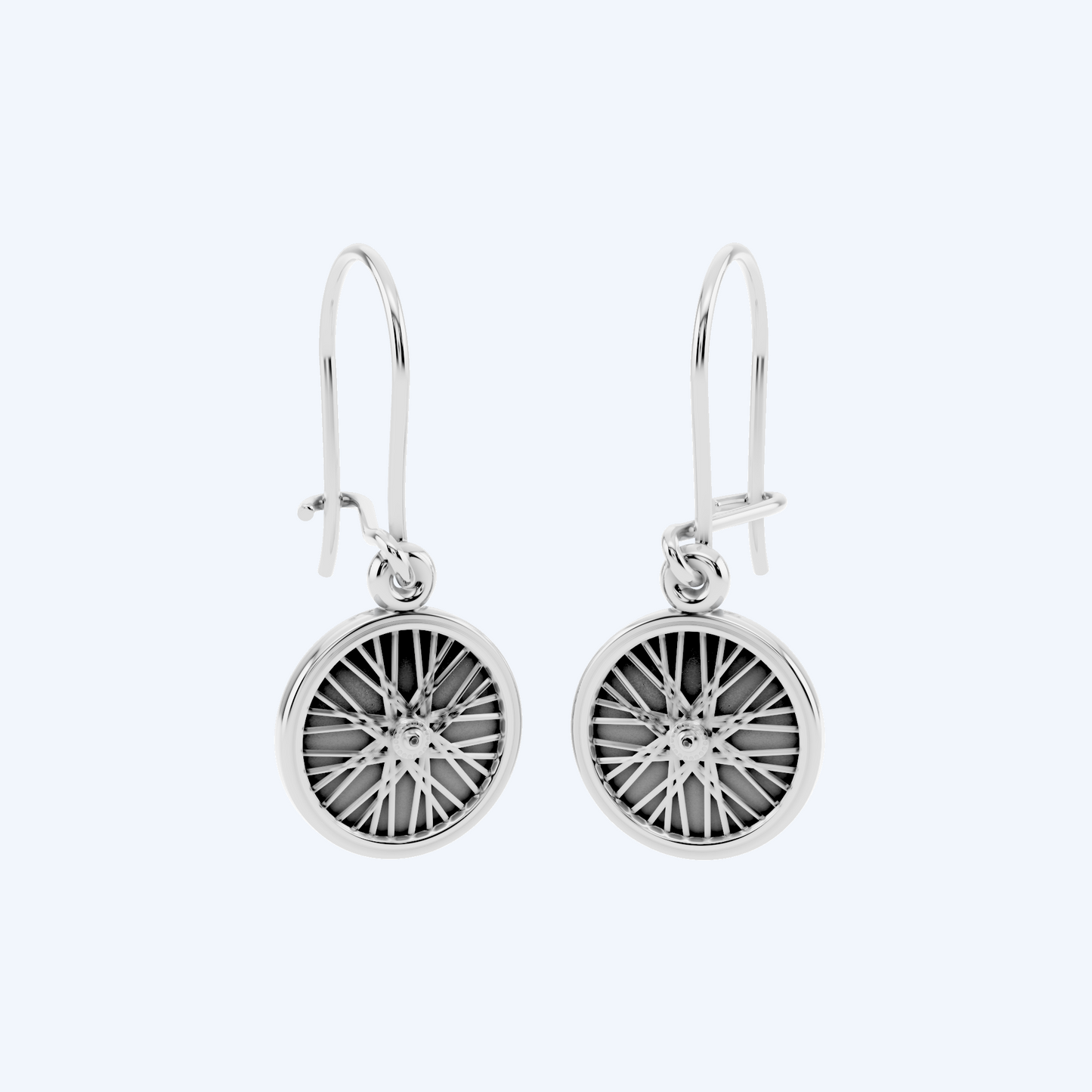 Wheel Drop Earrings 925 Silver