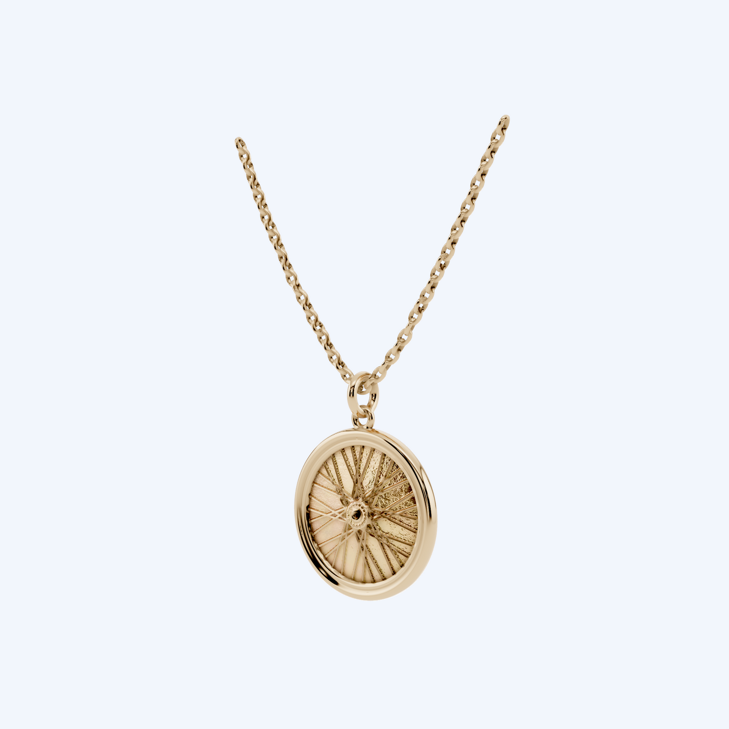 Wheel Pendant 375 Yellow Gold