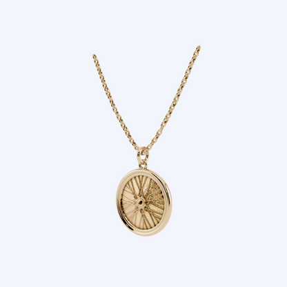 Wheel Pendant 375 Yellow Gold